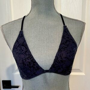 FREE PEOPLE Intimately Navy & Purple Bralette‎ Size SMALL
